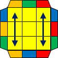 PLL07 E-perm平面図（ルービックキューブ）